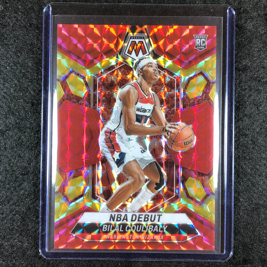 2023-24 Mosaic BILAL COULIBALY Rookie NBA Debut Red Yellow Fusion Choice 15/75