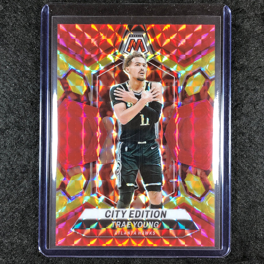 2023-24 Mosaic TRAE YOUNG City Edition Red Yellow Fusion Choice 68/75 #274