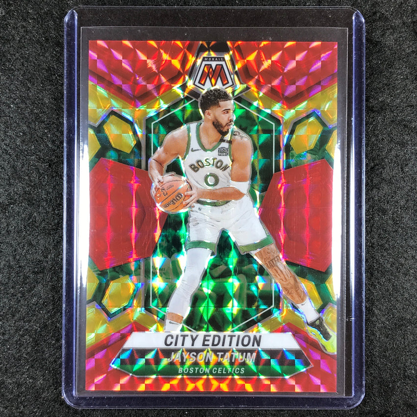 2023-24 Mosaic JAYSON TATUM City Edition Red Yellow Fusion Choice 52/75 #284