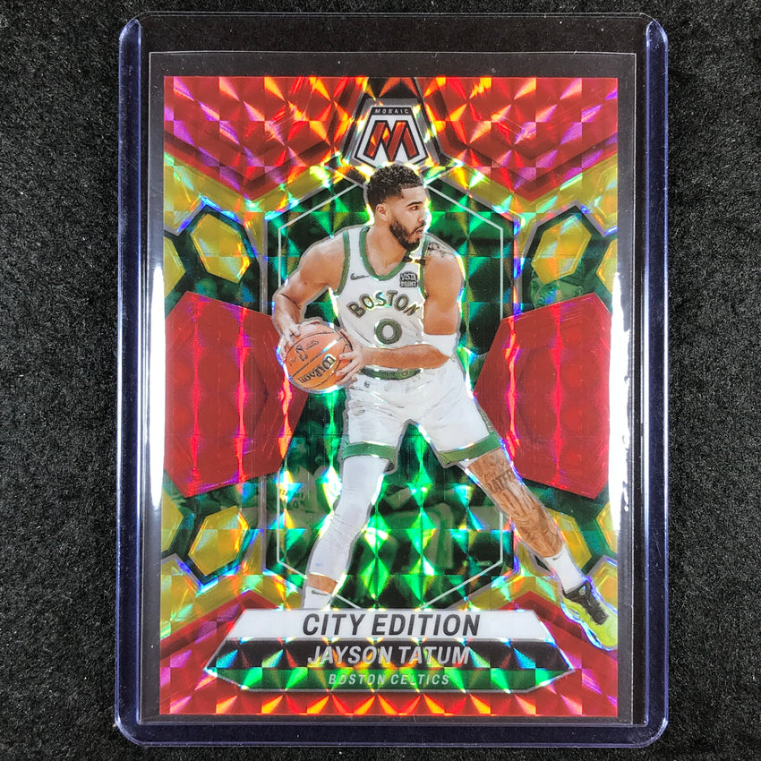 2023-24 Mosaic JAYSON TATUM City Edition Red Yellow Fusion Choice 56/75 #284