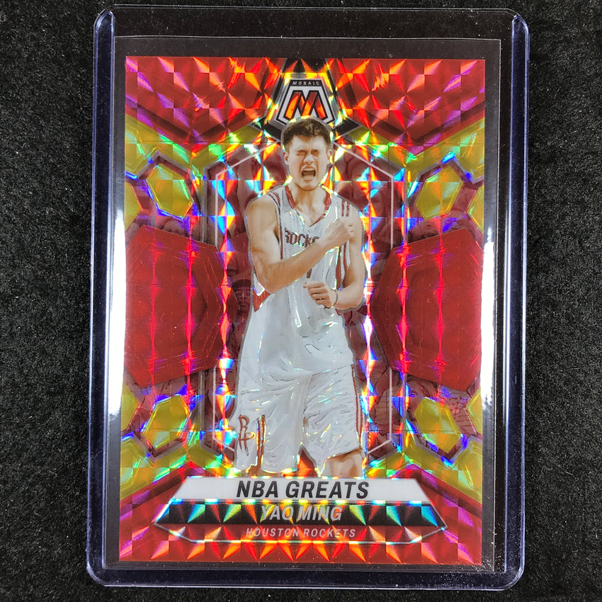 2023-24 Mosaic YAO MING NBA Greats Red Yellow Fusion Choice 7/75 #294