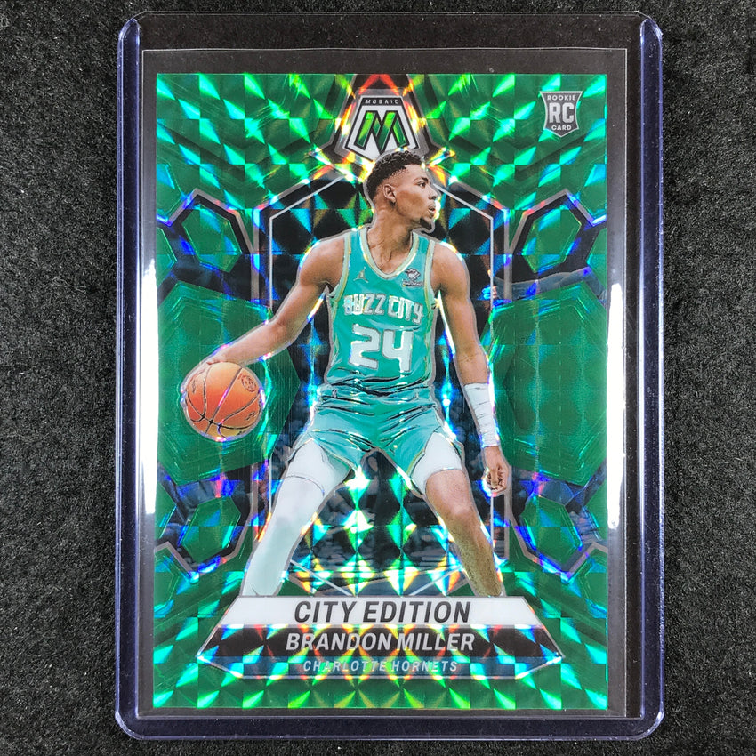 2023-24 Mosaic BRANDON MILLER Rookie City Edition Green Fusion Choice 17/18 #277