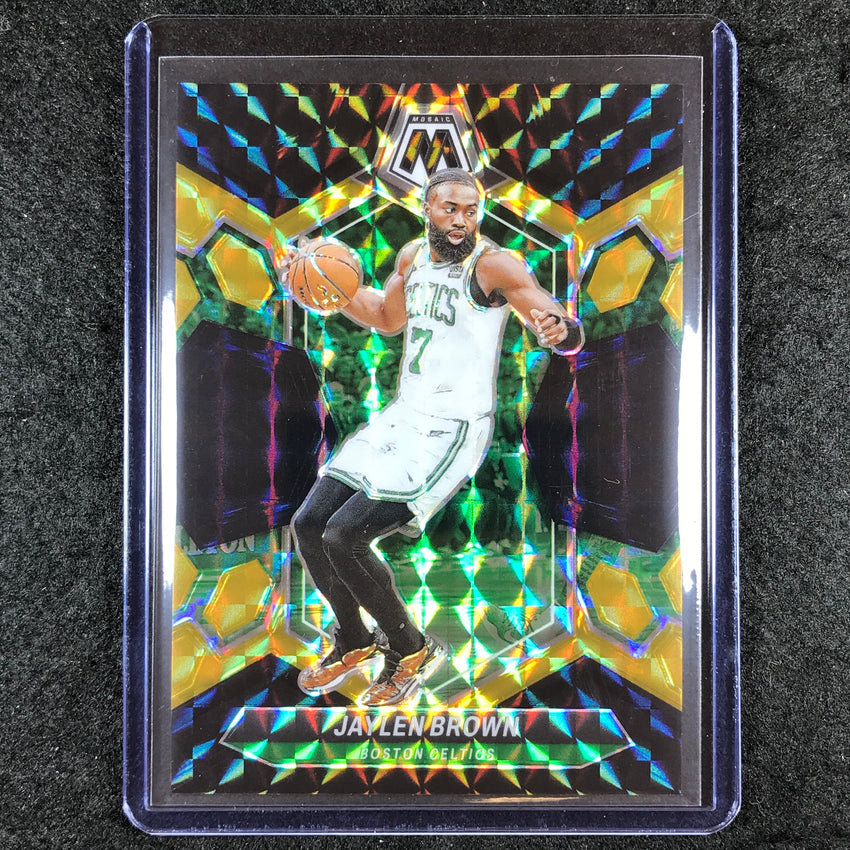 2023-24 Mosaic JAYLEN BROWN Base Black Gold Choice 8/8 #182