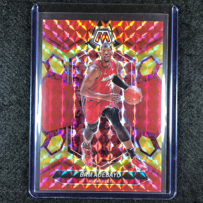 2023-24 Mosaic BAM ADEBAYO Base Red Yellow Fusion Choice 75/75 #26