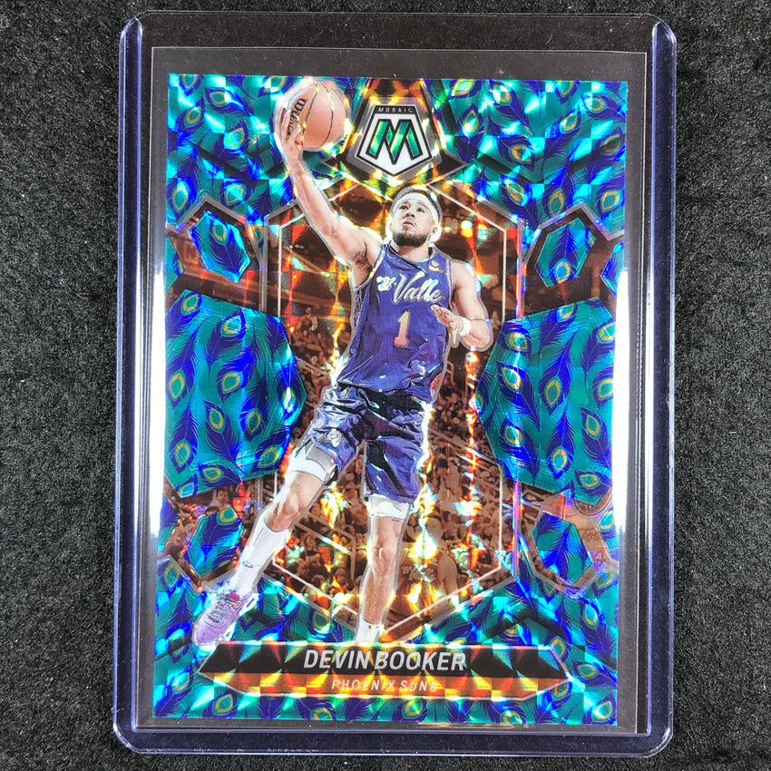 2023-24 Mosaic DEVIN BOOKER Base Peacock Choice Mosaic SSP #125