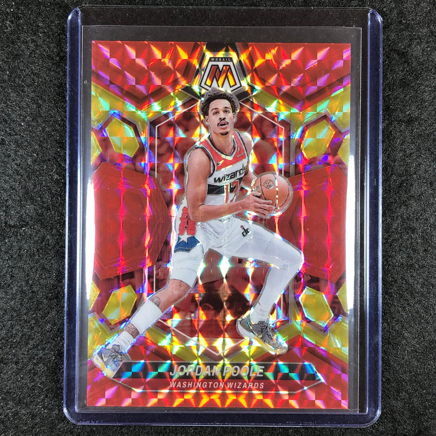 2023-24 Mosaic JORDAN POOLE Base Red Yellow Fusion Choice 72/75 #27