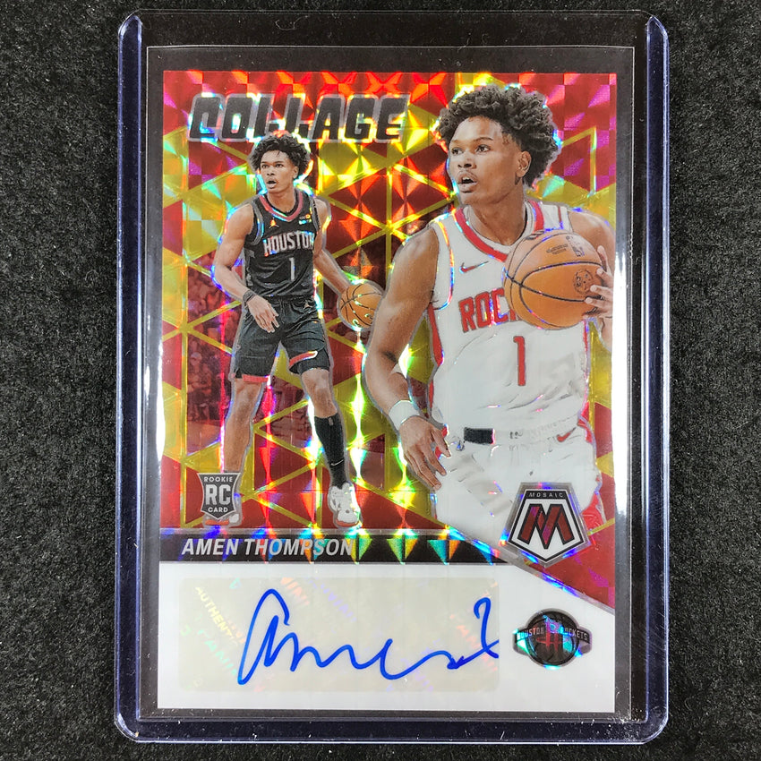 2023-24 Mosaic AMEN THOMPSON Collage Rookie Auto Choice #AMN