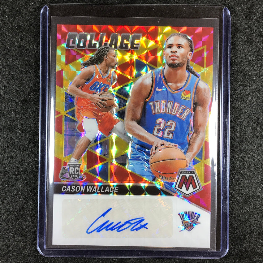 2023-24 Mosaic CASON WALLACE Collage Rookie Auto Choice #CSN