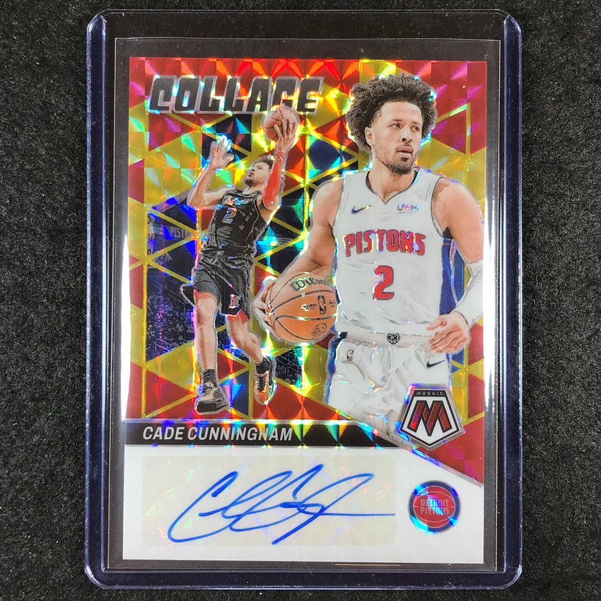 2023-24 Mosaic CADE CUNNINGHAM Collage Auto Choice #CUN