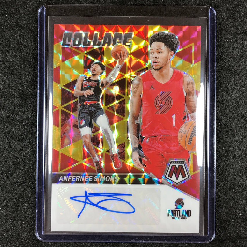 2023-24 Mosaic ANFERNEE SIMONS Collage Auto Choice #SIM