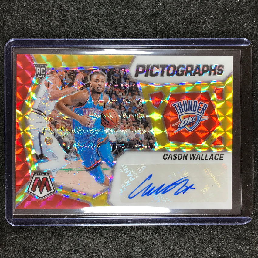 2023-24 Mosaic CASON WALLACE Pictographs Rookie Auto Choice #ACE