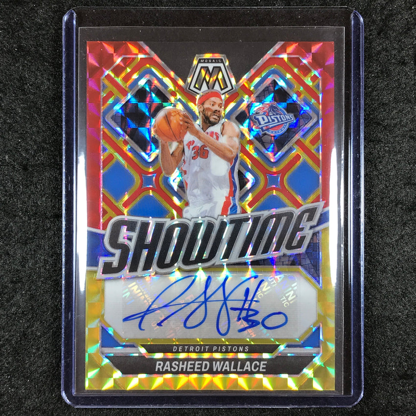 2023-24 Mosaic RASHEED WALLACE Showtime Signatures Auto Choice #SHE