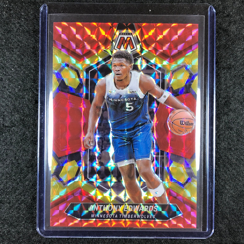 2023-24 Mosaic ANTHONY EDWARDS Base Red Yellow Fusion Choice 47/75 #33