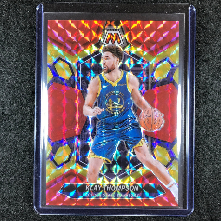 2023-24 Mosaic KLAY THOMPSON Base Red Yellow Fusion Choice 69/75 #45