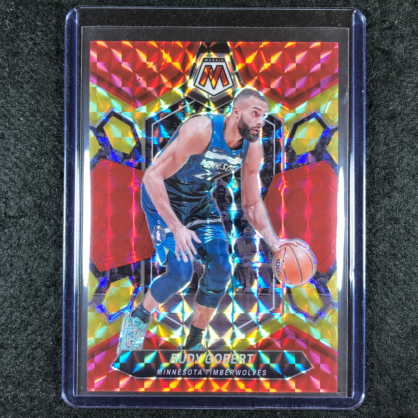 2023-24 Mosaic RUDY GOBERT Base Red Yellow Fusion Choice 75/75 #52