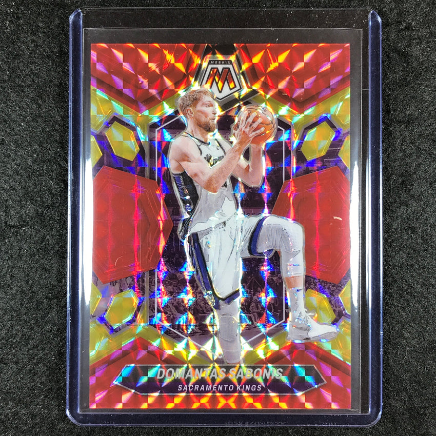 2023-24 Mosaic DOMANTAS SABONIS Base Red Yellow Fusion Choice 15/75 #76