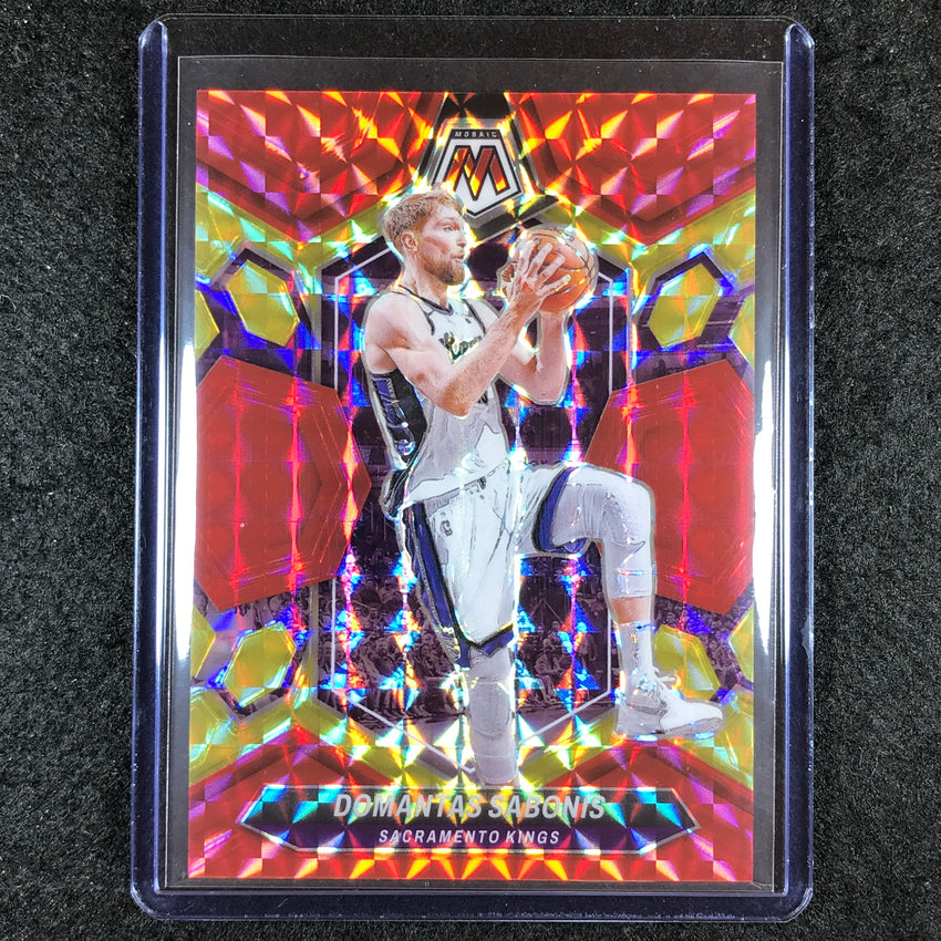2023-24 Mosaic DOMANTAS SABONIS Base Red Yellow Fusion Choice 24/75 #76