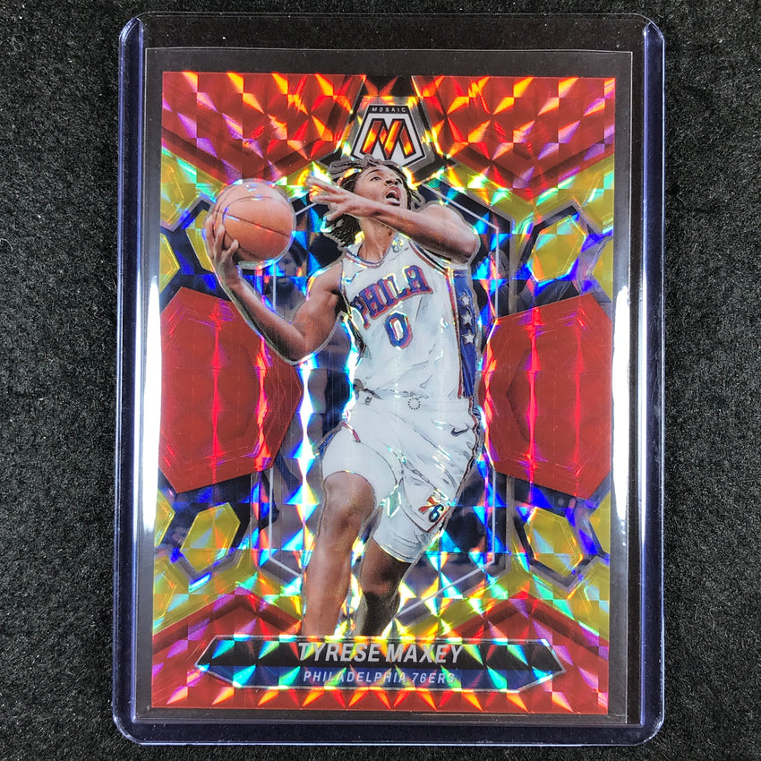 2023-24 Mosaic TYRESE MAXEY Base Red Yellow Fusion Choice 71/75 #79