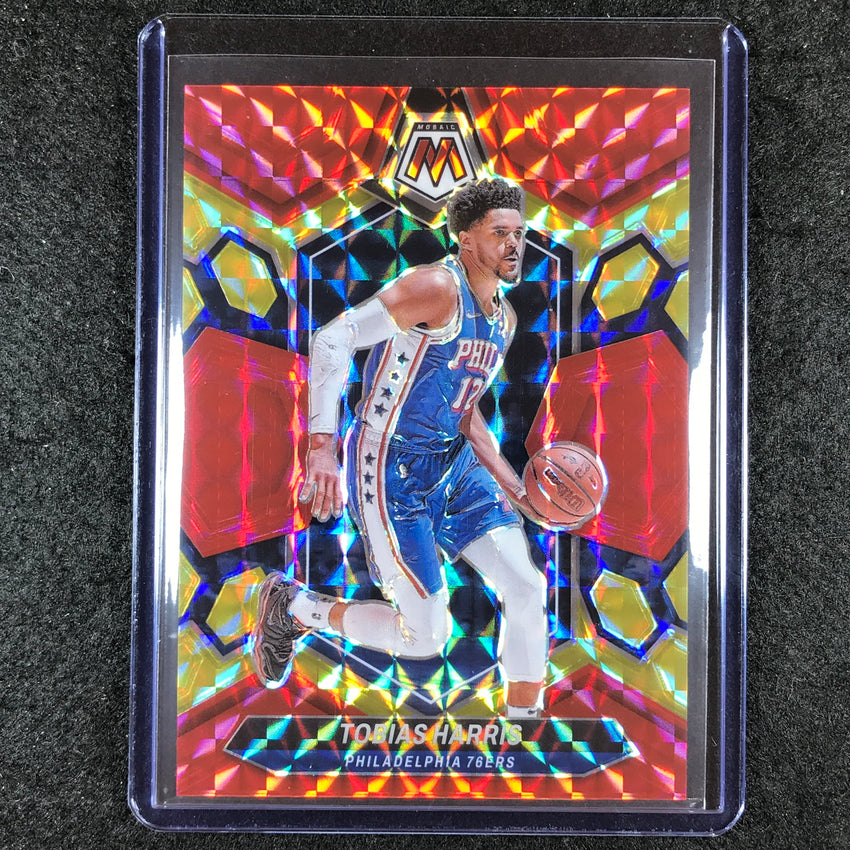 2023-24 Mosaic TOBIAS HARRIS Base Red Yellow Fusion Choice 22/75 #89