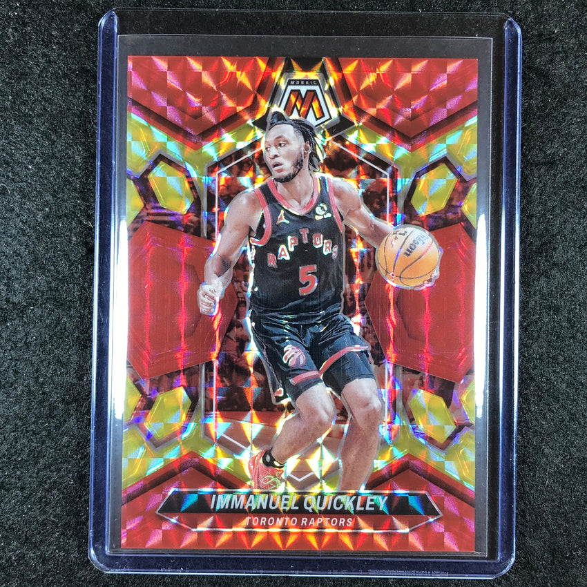 2023-24 Mosaic IMMANUEL QUICKLEY Base Red Yellow Fusion Choice 18/75 #114