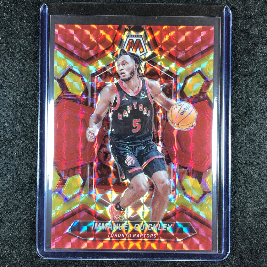 2023-24 Mosaic IMMANUEL QUICKLEY Base Red Yellow Fusion Choice 19/75 #114