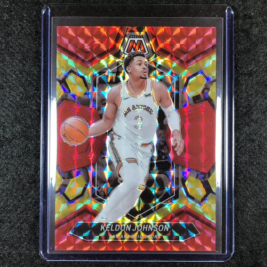 2023-24 Mosaic KELDON JOHNSON Base Red Yellow Fusion Choice 49/75 #119