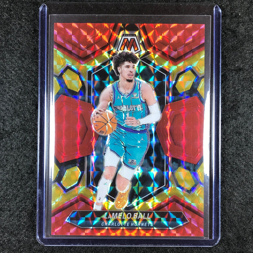 2023-24 Mosaic LAMELO BALL Base Red Yellow Fusion Choice 63/75 #122