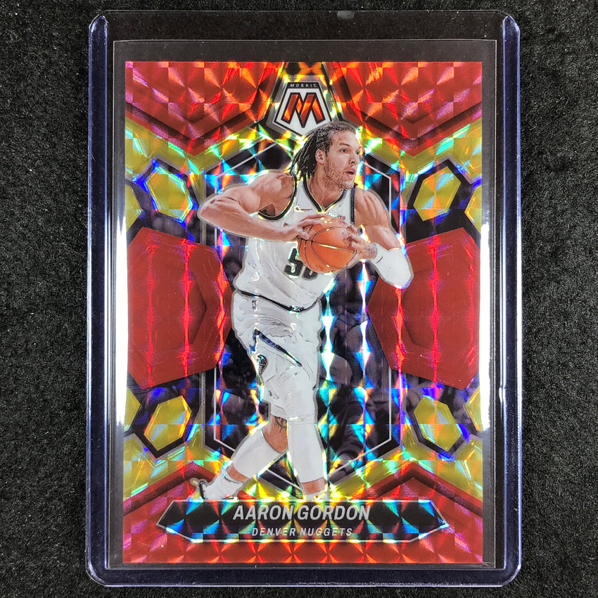 2023-24 Mosaic AARON GORDON Base Red Yellow Fusion Choice 21/75 #128