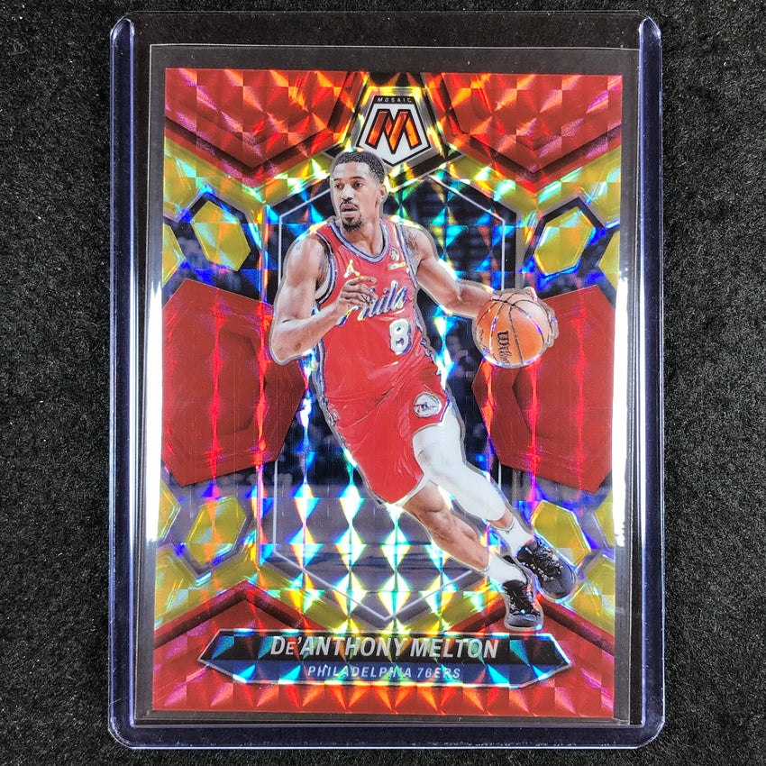 2023-24 Mosaic DE'ANTHONY MELTON Base Red Yellow Fusion Choice 9/75 #129