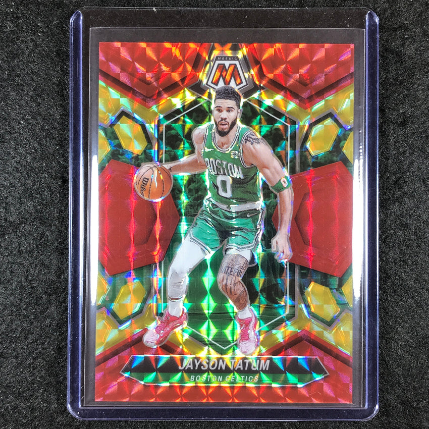 2023-24 Mosaic JAYSON TATUM Base Red Yellow Fusion Choice 63/75 #147