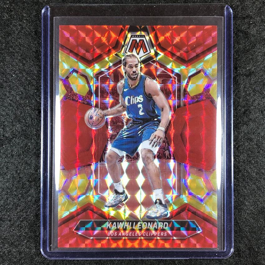 2023-24 Mosaic KAWHI LEONARD Base Red Yellow Fusion Choice 33/75 #149