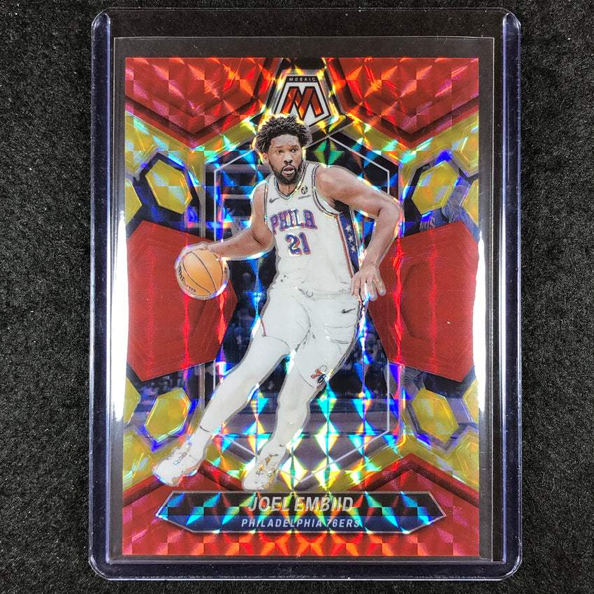 2023-24 Mosaic JOEL EMBIID Base Red Yellow Fusion Choice 58/75 #170