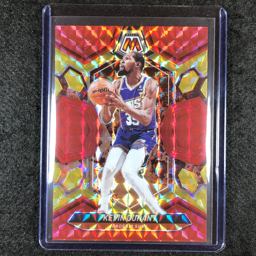 2023-24 Mosaic KEVIN DURANT Base Red Yellow Fusion Choice 9/75 #180
