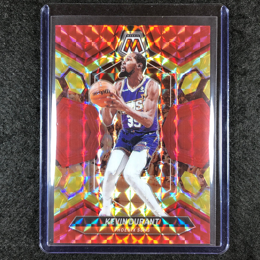 2023-24 Mosaic KEVIN DURANT Base Red Yellow Fusion Choice 10/75 #180