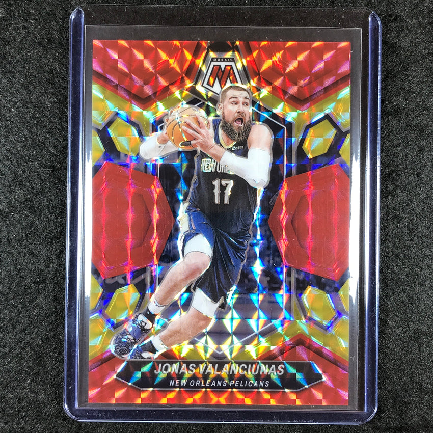 2023-24 Mosaic JONAS VALANCIUNAS Base Red Yellow Fusion Choice 59/75 #193