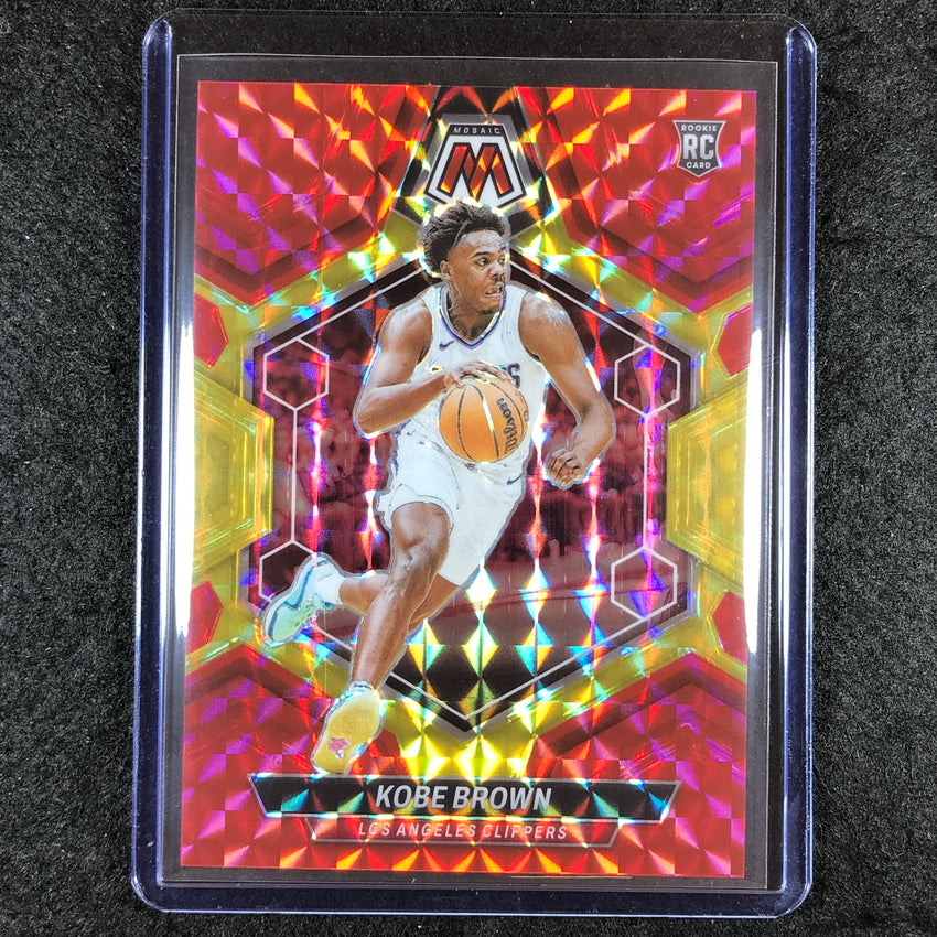 2023-24 Mosaic KOBE BROWN Rookie Red Yellow Fusion Choice 1/75 #209