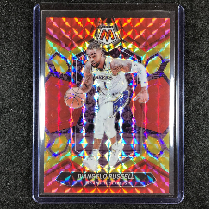2023-24 Mosaic D'ANGELO RUSSELL Base Red Yellow Fusion Choice 14/75 #5