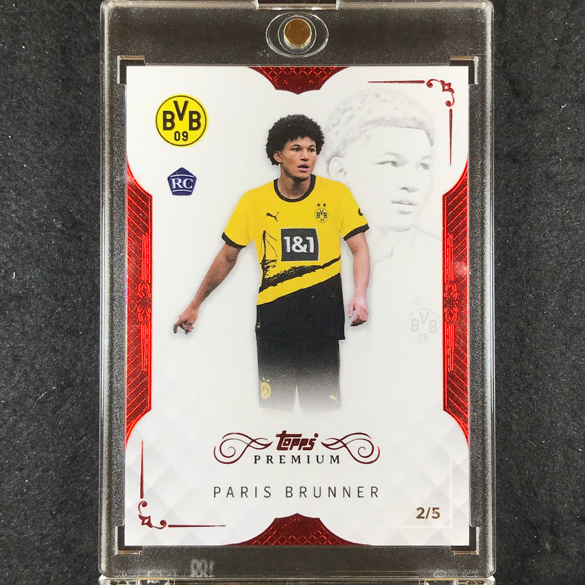 2023-24 Topps Premium Borussia Dortmund PARIS BRUNNER Rookie Base Red 2/5