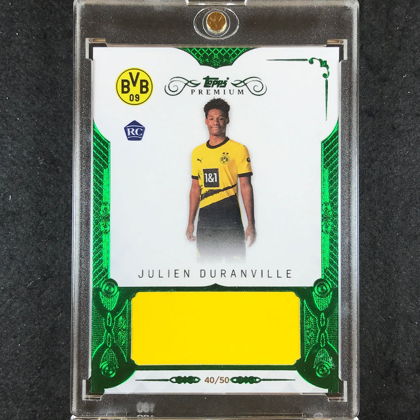 2023-24 Topps Premium Borussia Dortmund JULIEN DURANVILLE Rookie Relic 40/50
