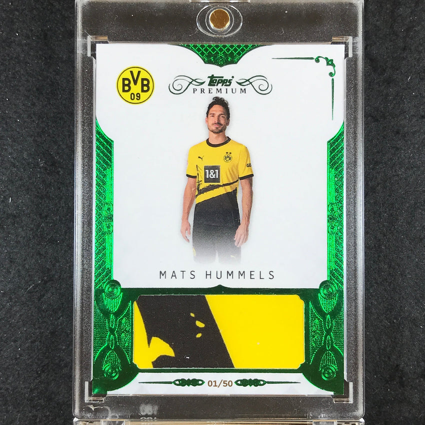 2023-24 Topps Premium Borussia Dortmund MATS HUMMELS Jersey Relic Green 1/50
