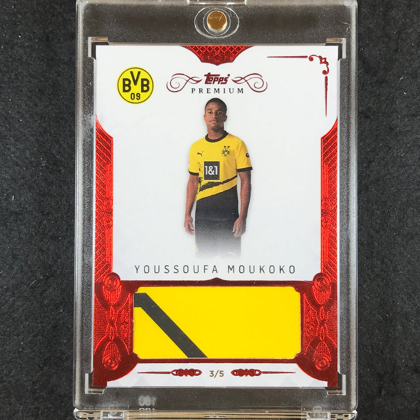 2023-24 Topps Premium Borussia Dortmund YOUSSOUFA MOUKOKO Relic Red 3/5