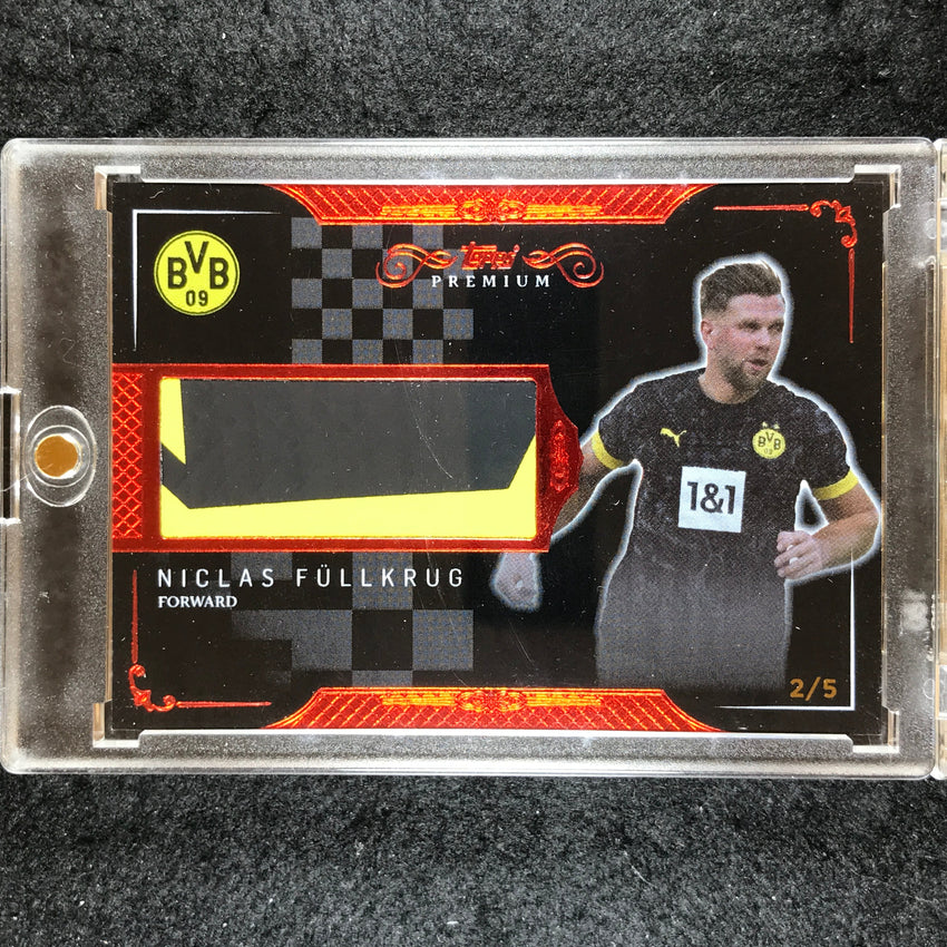 2023-24 Topps Premium Borussia Dortmund NICLAS FULLKRUG Black Relic Red 2/5