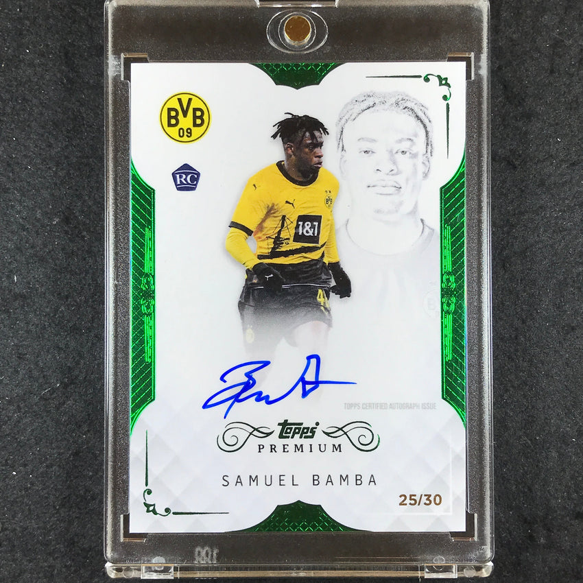 2023-24 Topps Premium Borussia Dortmund SAMUEL BAMBA Rookie Auto Green 25/30