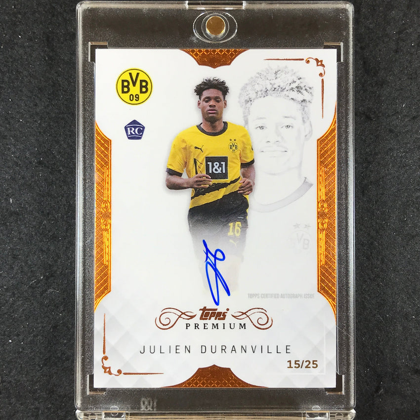 2023-24 Topps Premium Borussia Dortmund JULIEN DURANVILLE Rookie Auto 15/25