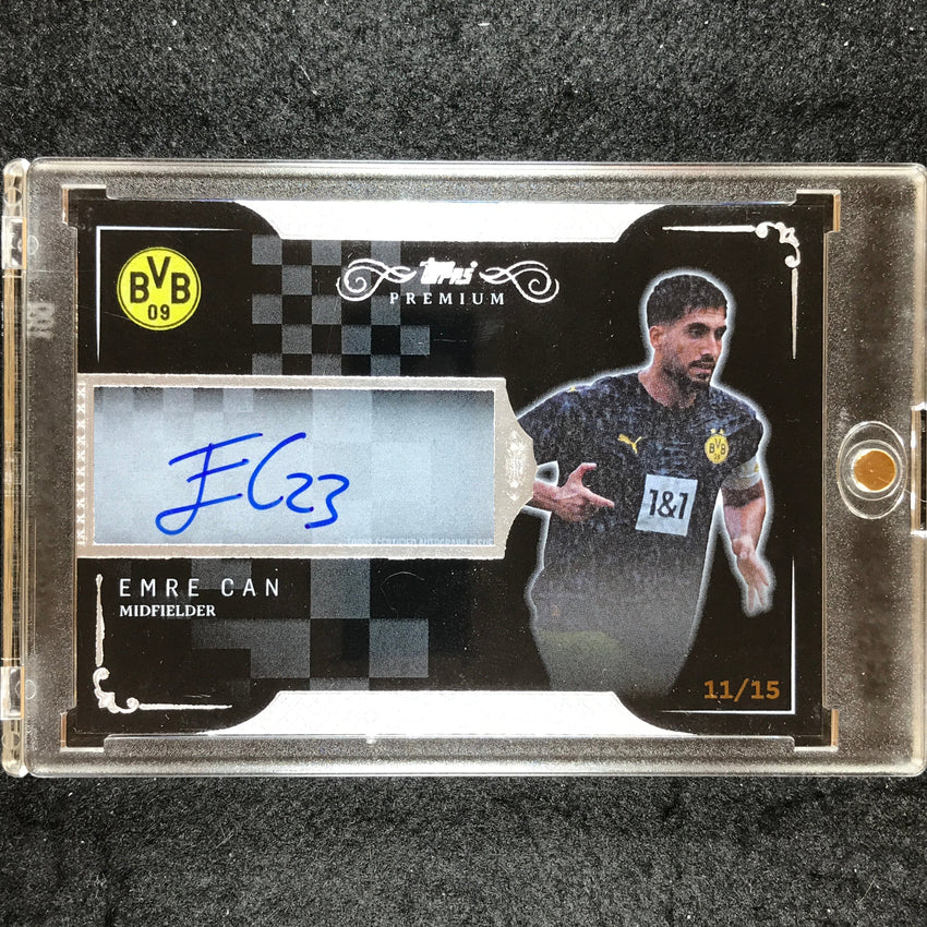 2023-24 Topps Premium Borussia Dortmund EMRE CAN Premium Black Auto 11/15