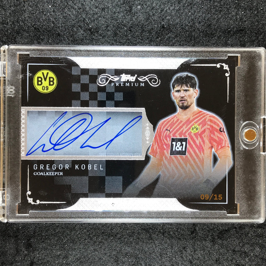 2023-24 Topps Premium Borussia Dortmund GREGOR KOBEL Premium Black Auto 9/15