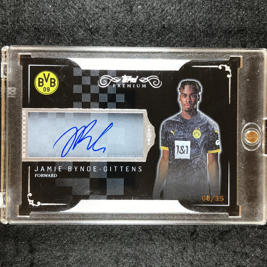2023-24 Topps Premium Borussia Dortmund JAMIE BYNOE-GITTENS Black Auto 8/15
