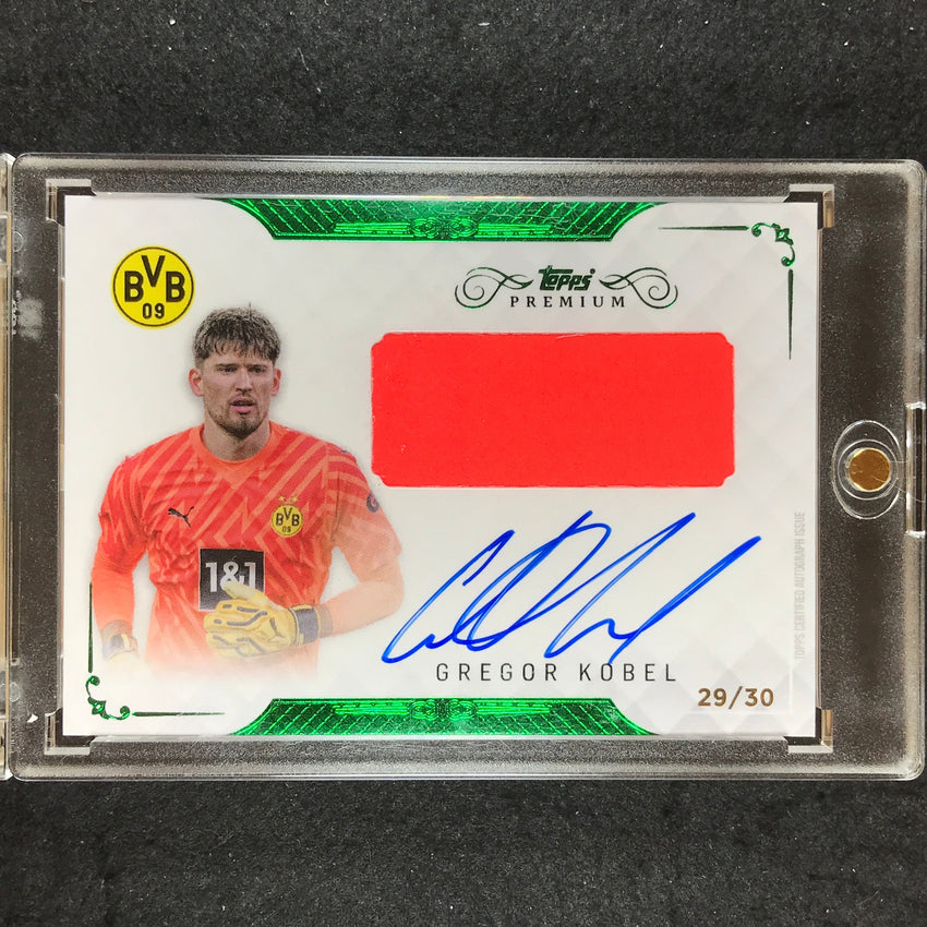 2023-24 Topps Premium Borussia Dortmund GREGOR KOBEL Relic Auto Green 29/30