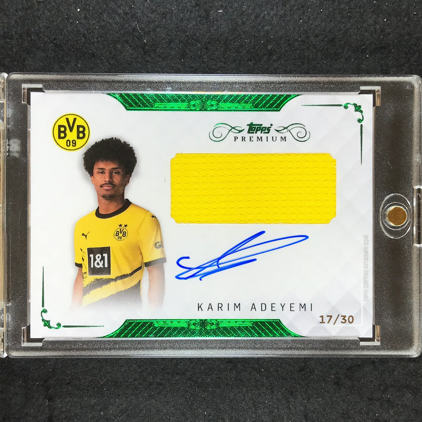 2023-24 Topps Premium Borussia Dortmund KARIM ADEYEMI Relic Auto Green 17/30