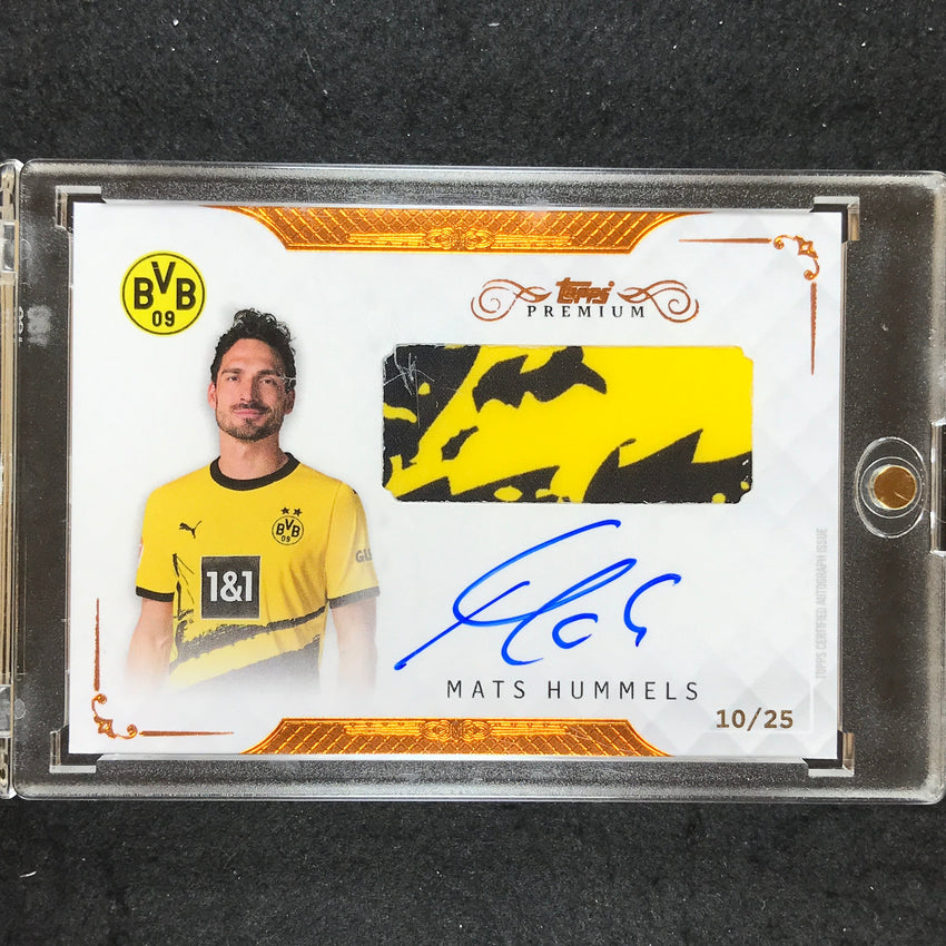 2023-24 Topps Premium Borussia Dortmund MATS HUMMELS Relic Auto Bronze 10/25